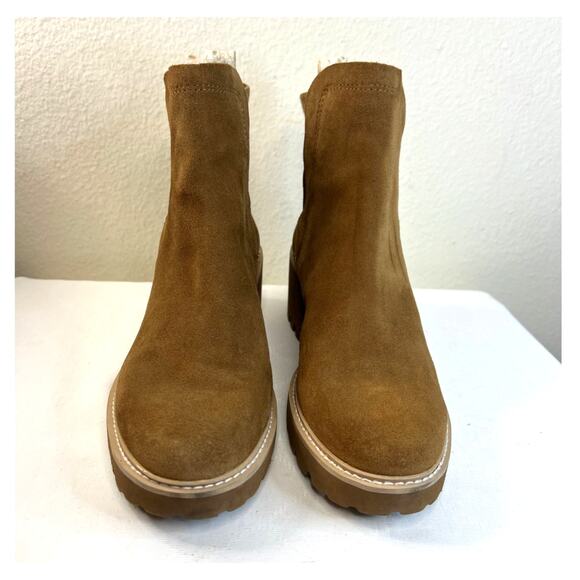 Dolce Vita Women's Huey Brown Wedge Heel Chelsea Pull On Ankle Boot Size 10 - Picture 2 of 9